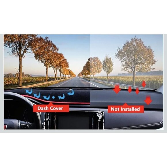 For Toyota Camry LE SE (without HUD) 2025-2026 Car Black Dashboard Dash Mat - Picture 6 of 6